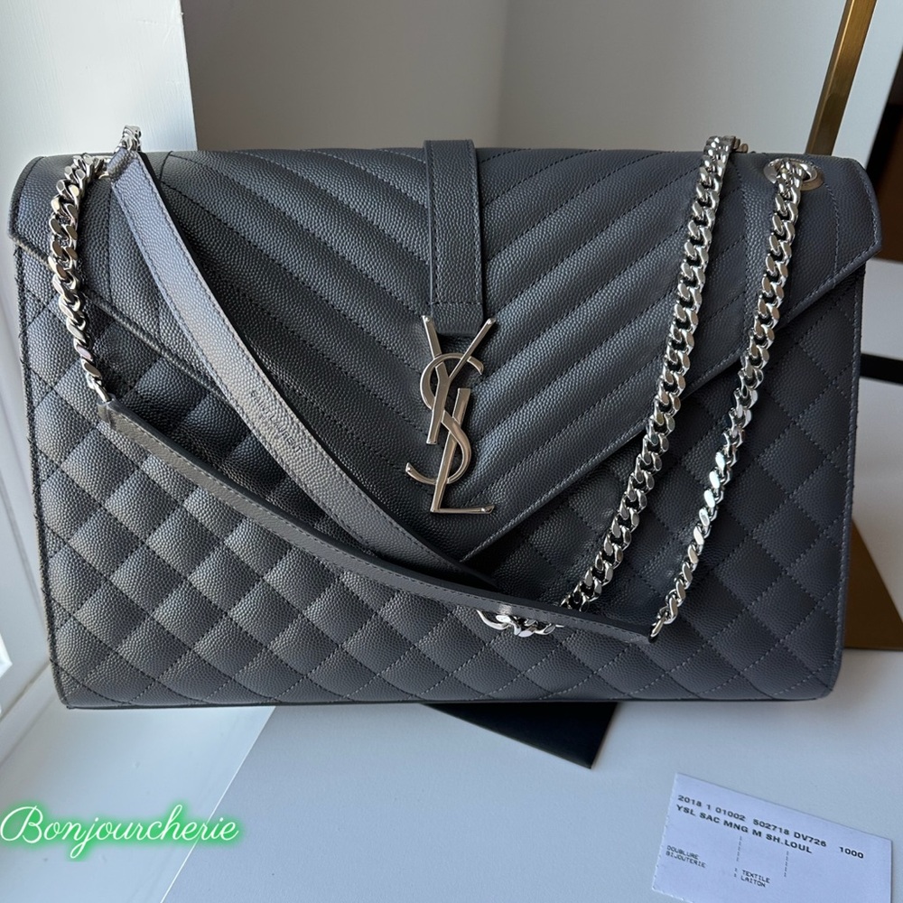 Authentic Saint Laurent large envelope bag - Picture 3 of 16